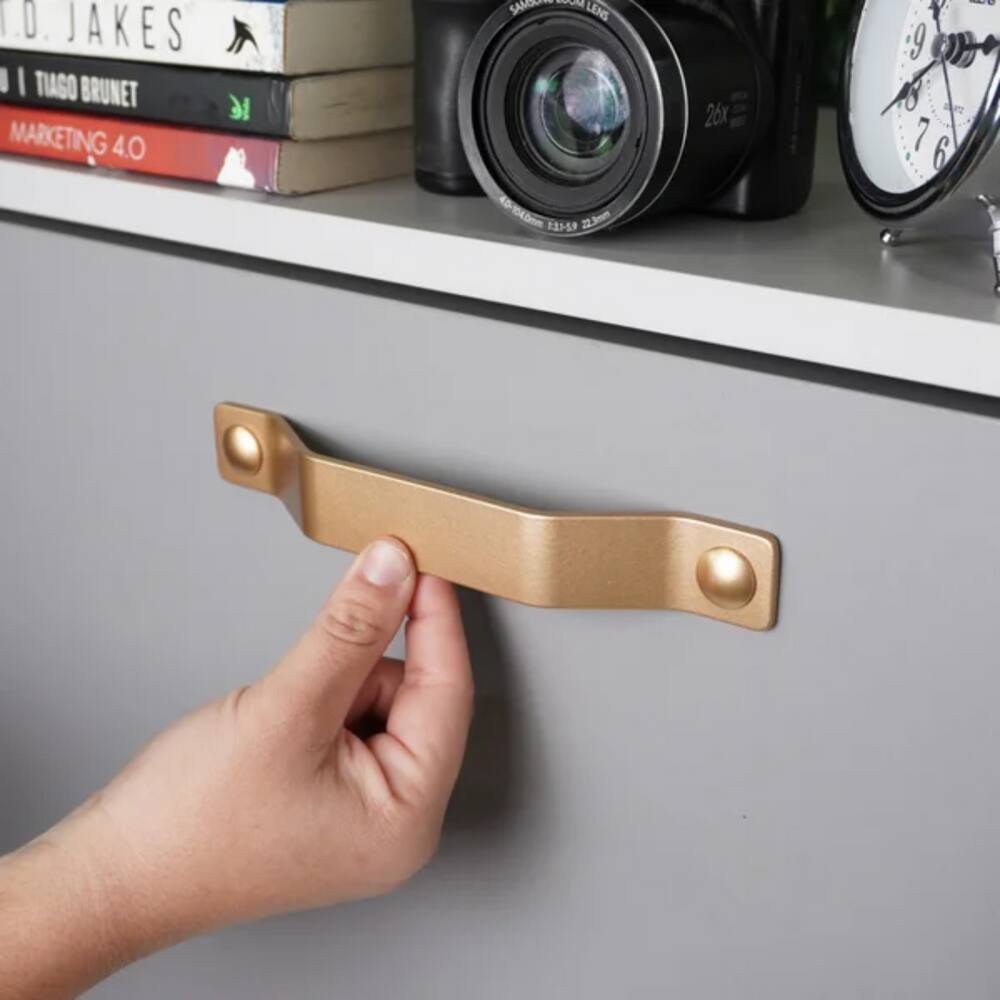 Puxador Nord 160mm Dourado Matte Zen Design