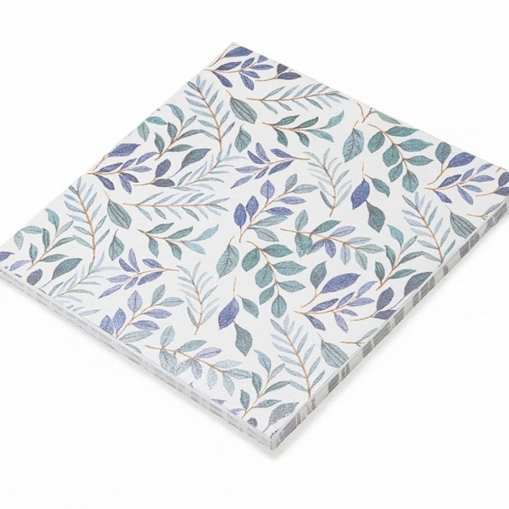Guardanapo De Folhagem 32x32 Silver 20un