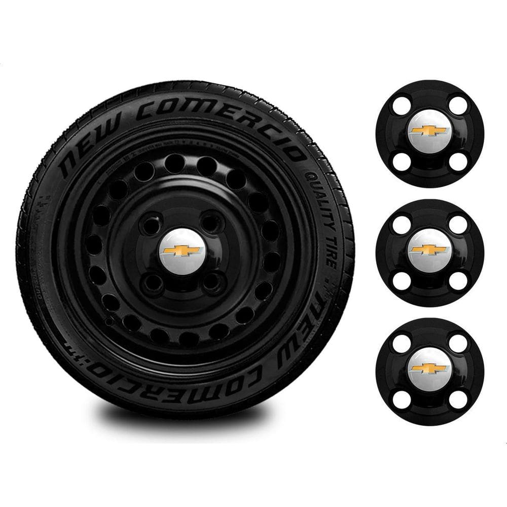 4un Calotinha Kadett 4X100 4 Furos Aro 13-15 Roda ferro