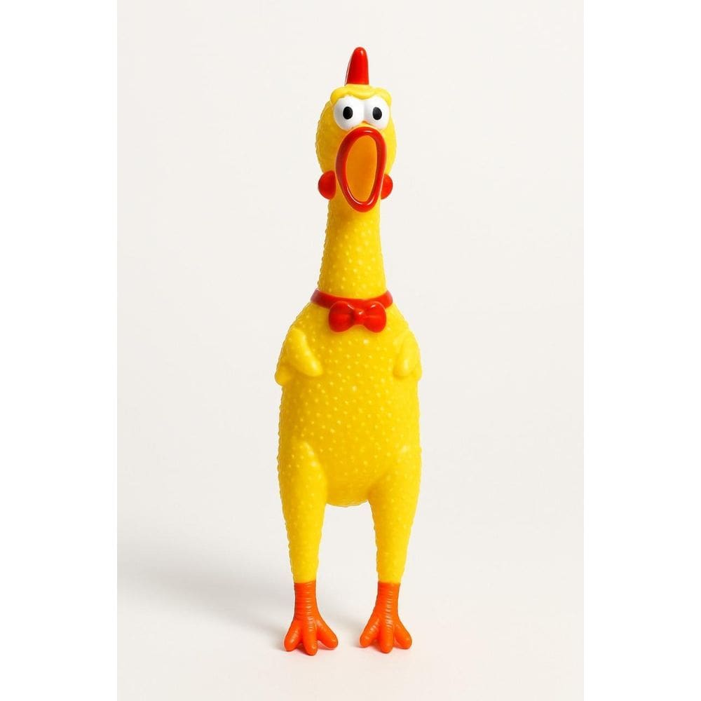 Frango Galinha De Borracha 16Cm Mordedor Para Cachorro Pet