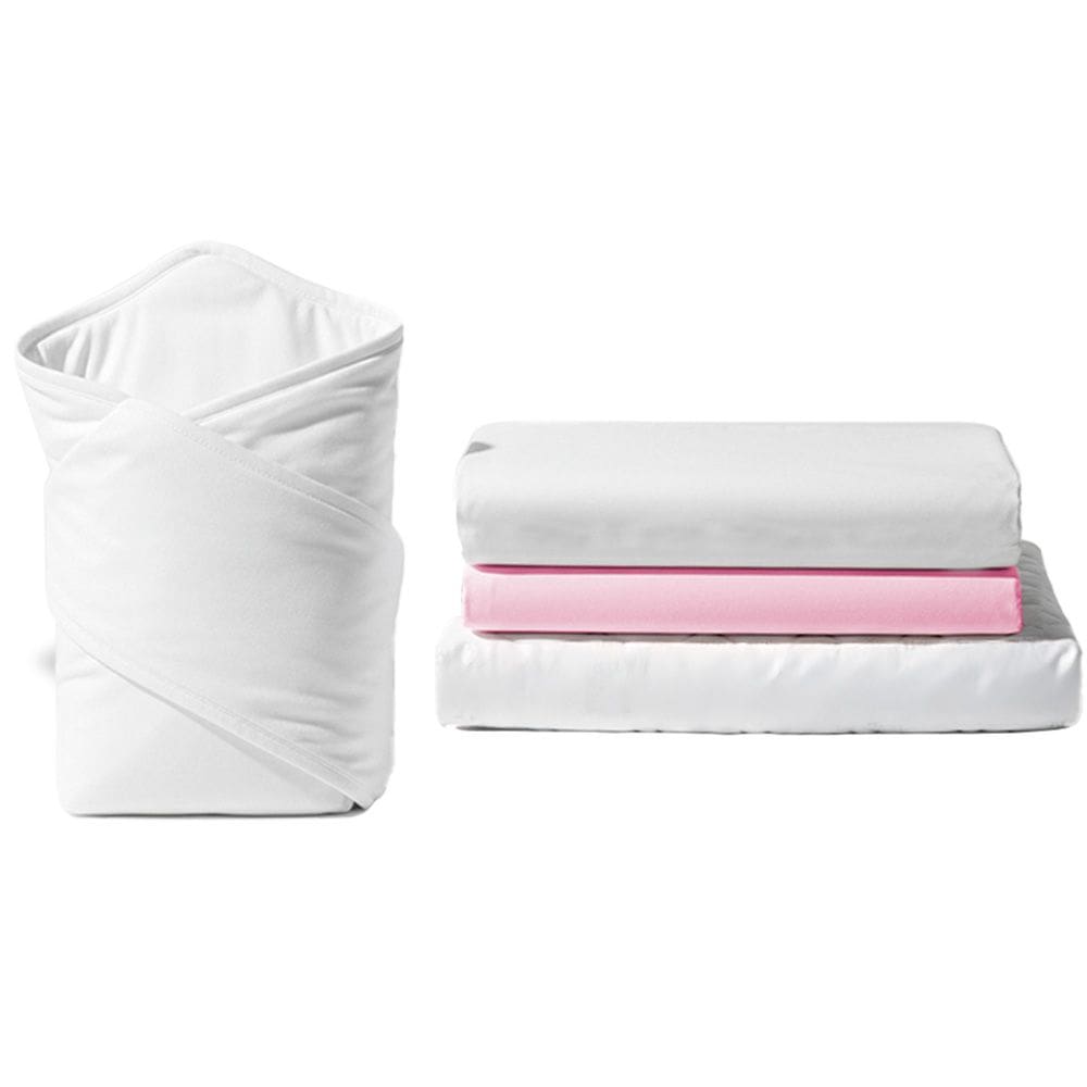 Kit Roupa de Cama para Berço com Lençol Cueiro e Protetor Impermeável