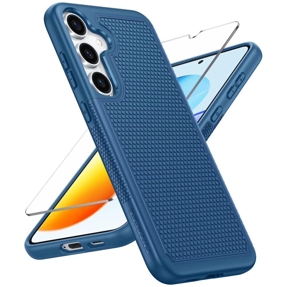 Capa de telefone FNTCASE para Samsung Galaxy S25 6.2" - Azul