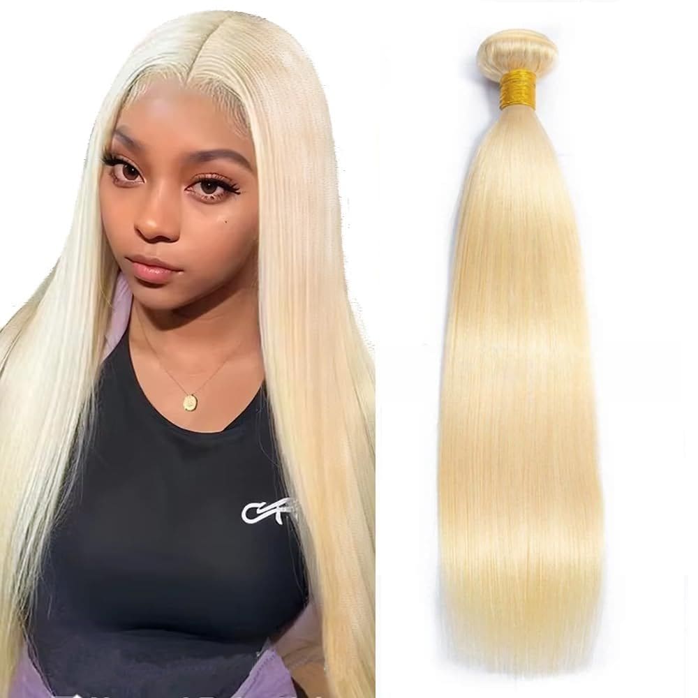Pacote de cabelo Freiuoke Blonde 613 Straight 26 cm Virgin Hair