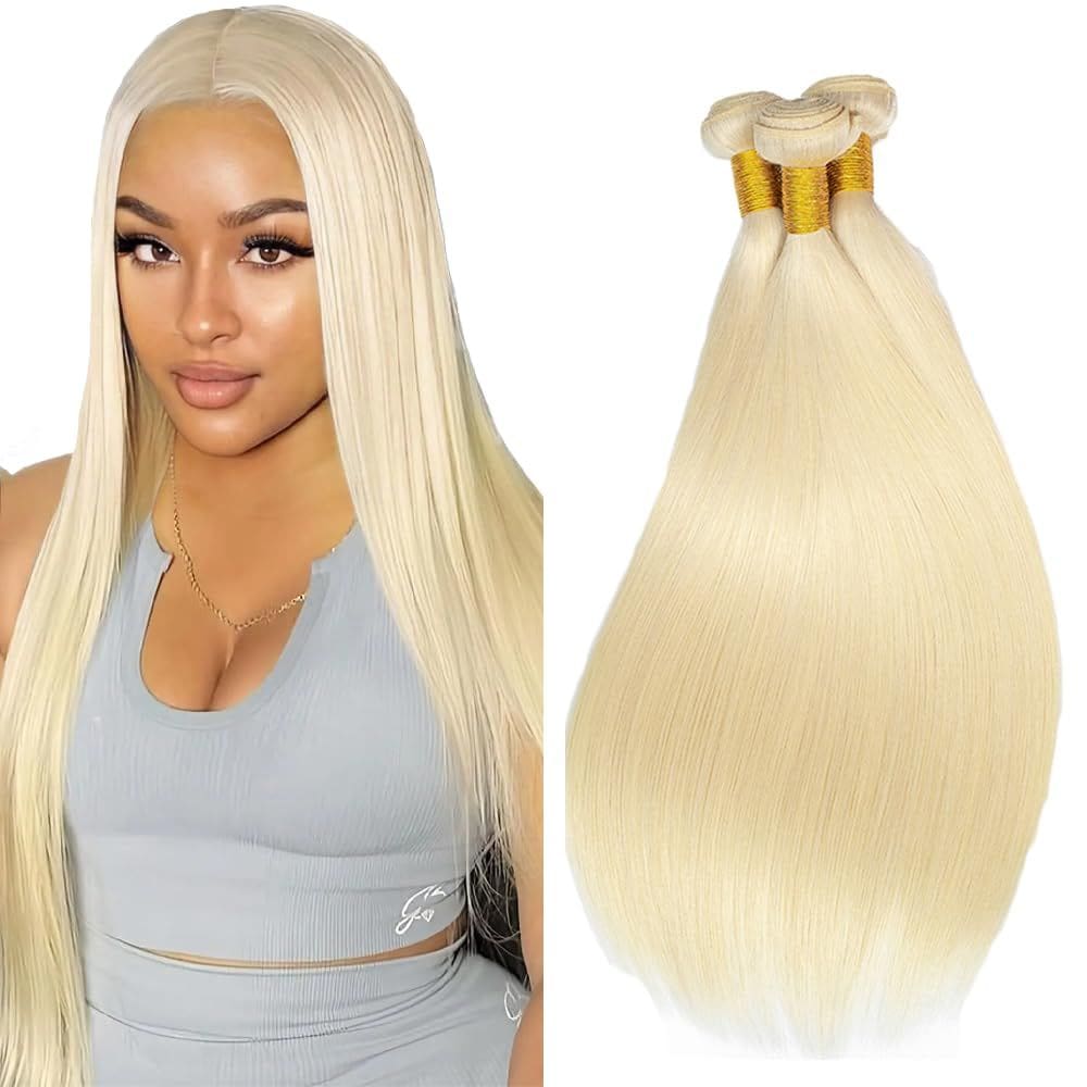 Pacotes de cabelo Freiuoke 613 Human Hair Straight 14 16 18 cm