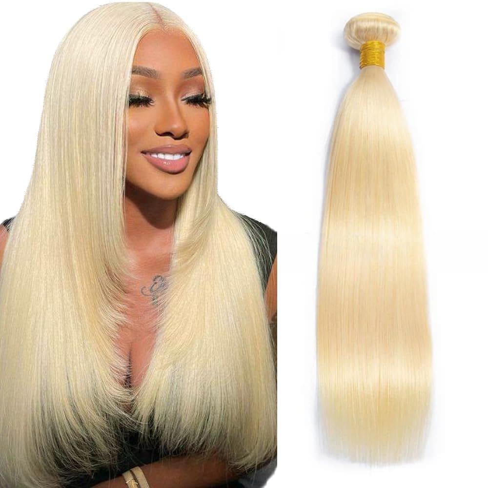 Pacote de cabelo Freiuoke 613 Blonde Straight Human Hair 32 polegadas