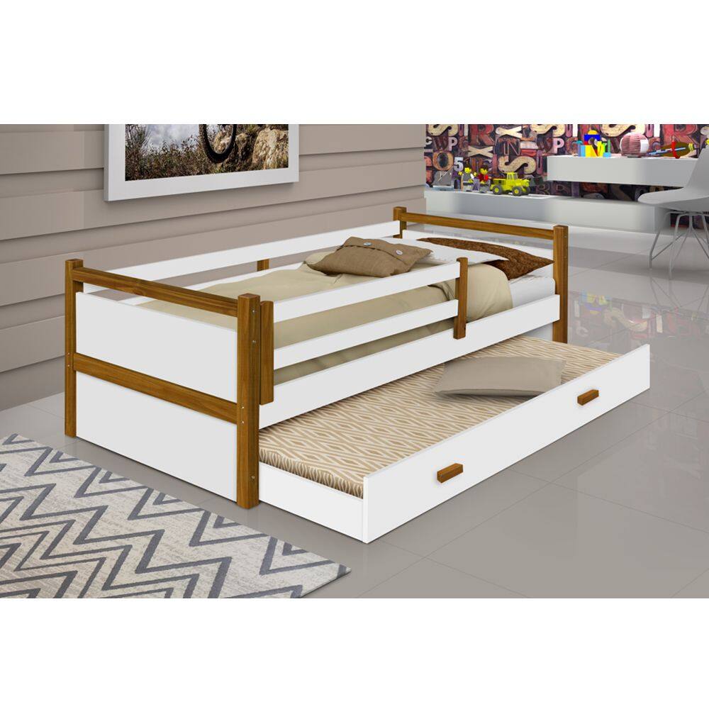 Beliche Bianca Design Infantil Solteiro - Branco/amêndoa