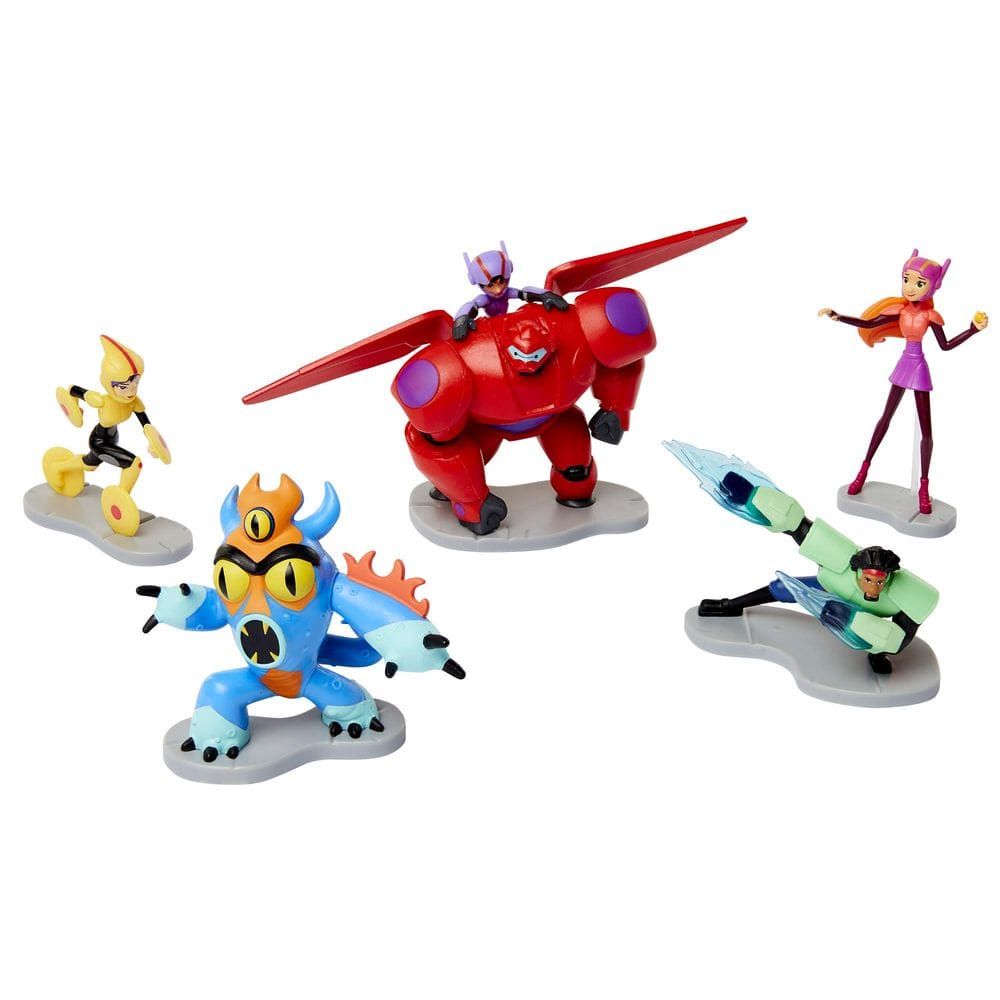 Conjunto de bonecos Disney Big Hero 6 com 5 bonecos de 9 cm