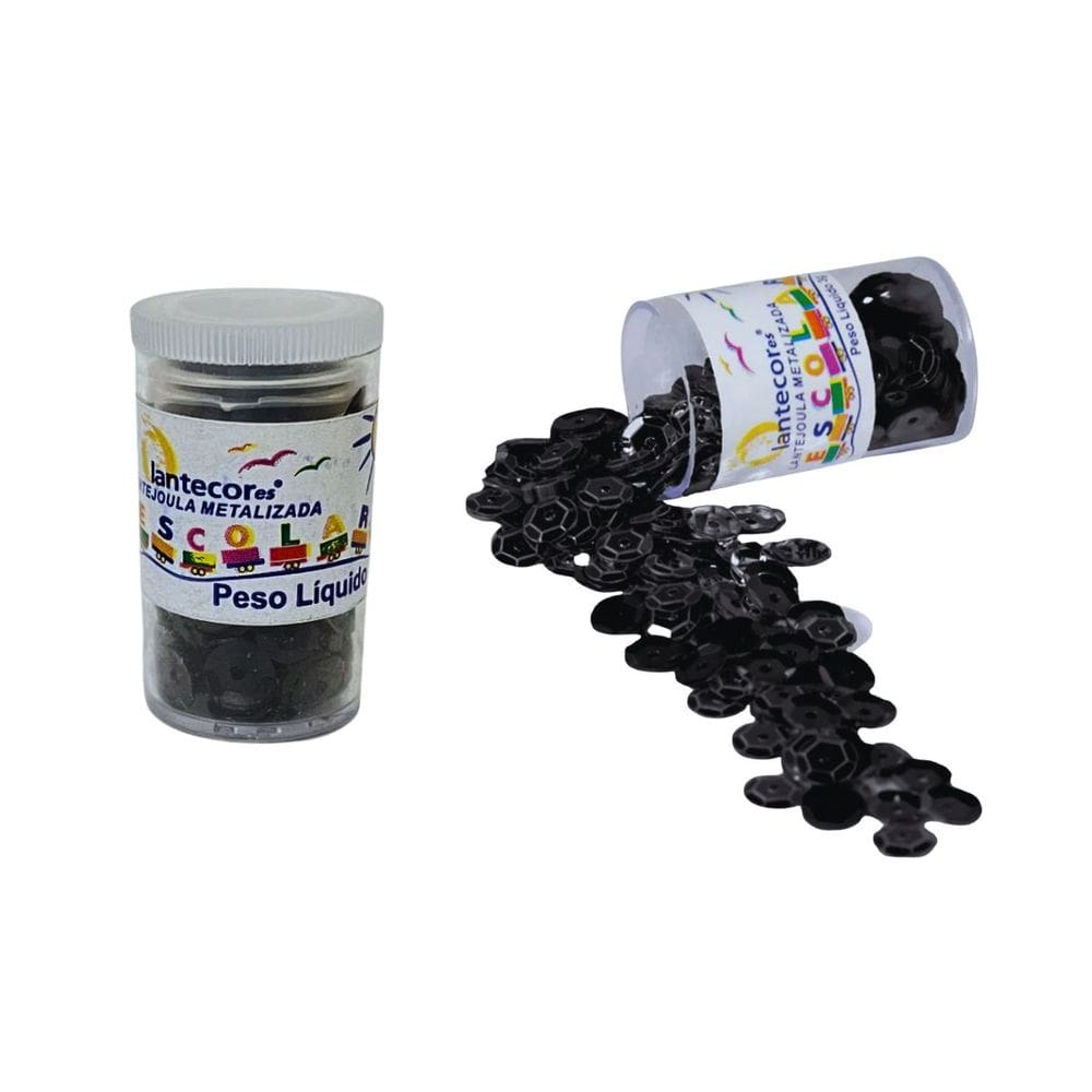 Lantejoula Metalizada 6mm Pote de 3g | Escolar | Artesanato  - Lantecor