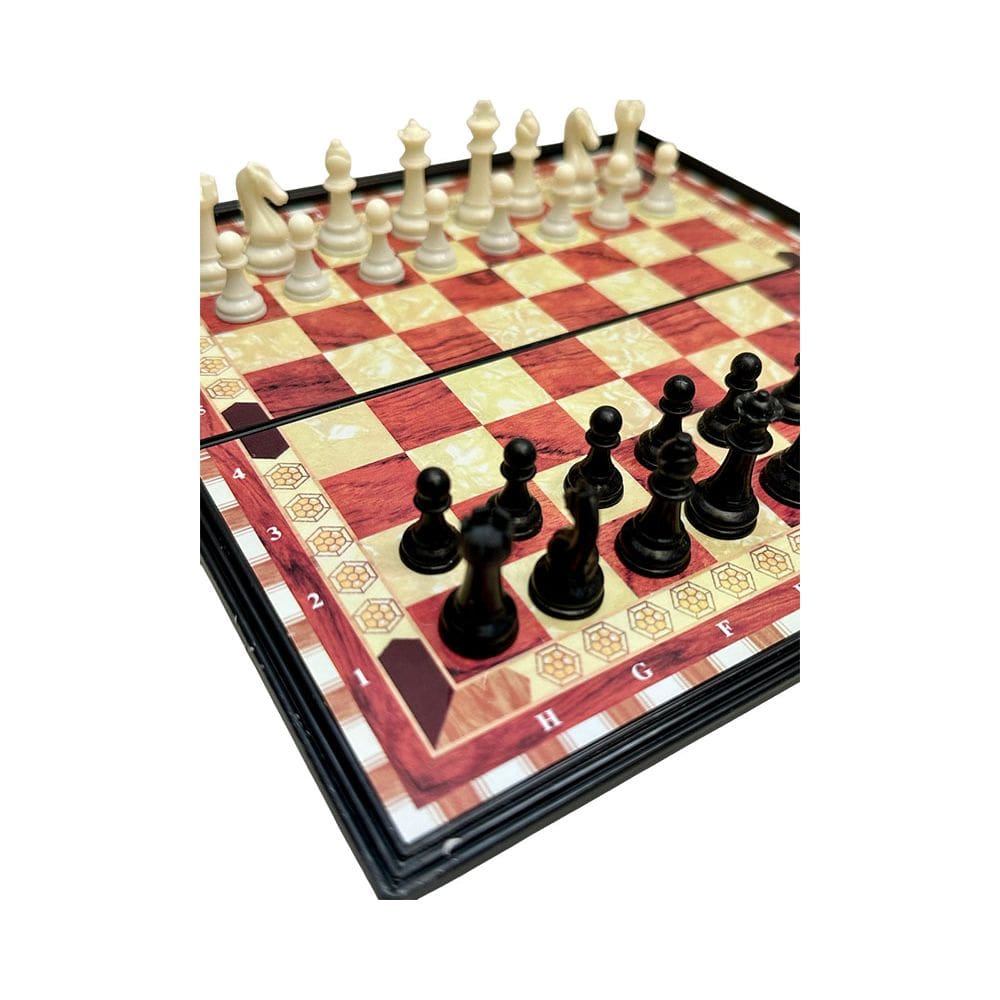 Jogo Xadrez Magnético Imã Tabuleiro Dobrável Mini Portátil