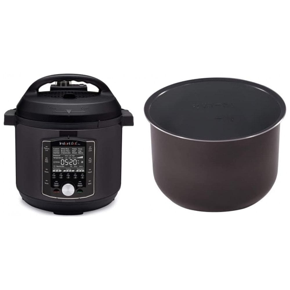 Panela de Pressão Elétrica em Cerâmica 10 em 1, 8L com 28 Predefinições e Painel de LED, 110V, Instant Pot, Preta
