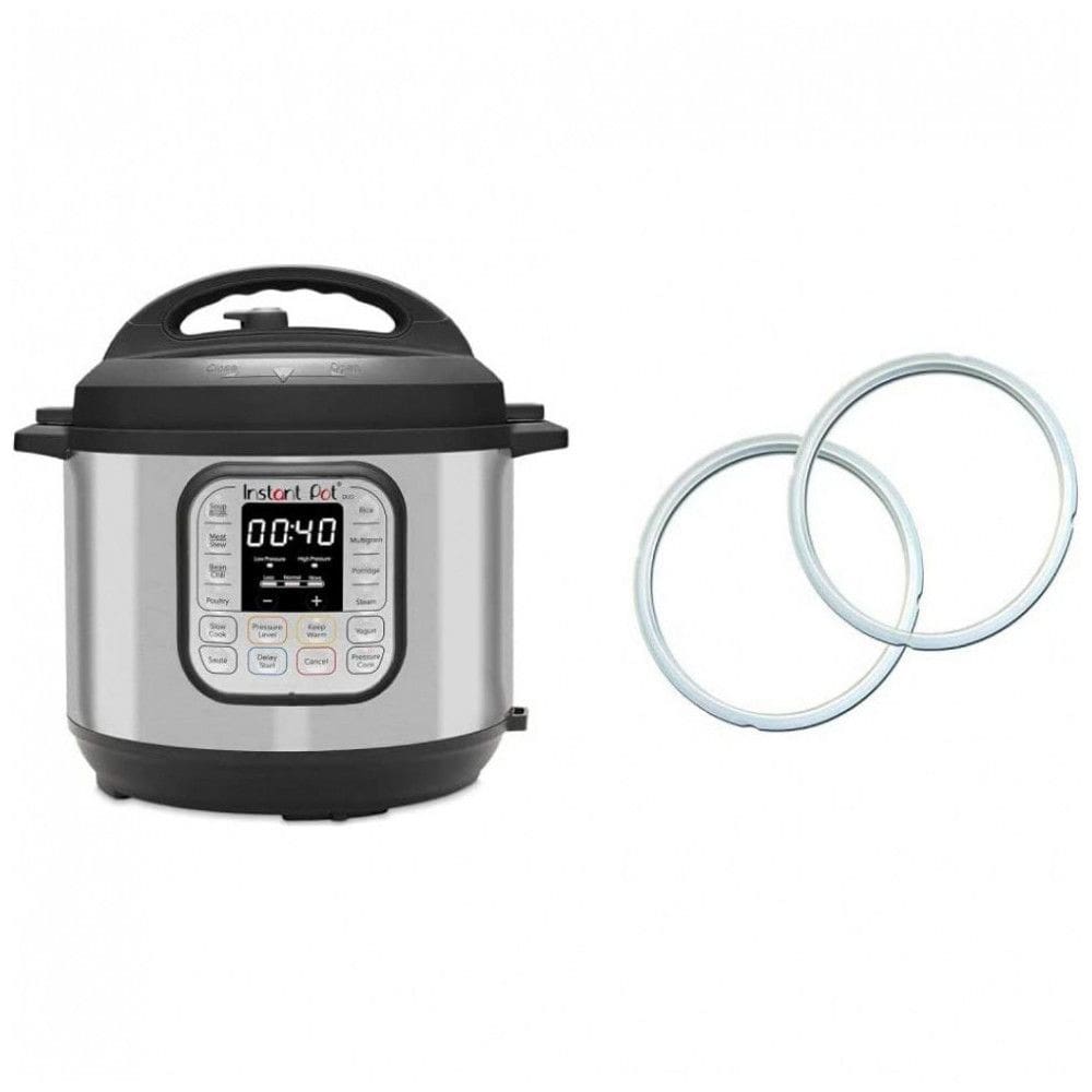 Panela de Pressão Elétrica 7 em 1, 8L com 14 Predefinições e Painel de LED, 110V 1200W, Instant Pot, Prata