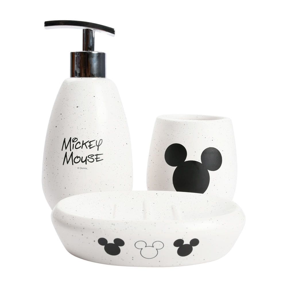 Kit Dispenser Ceramica 3 Peças CV245186 Mickey