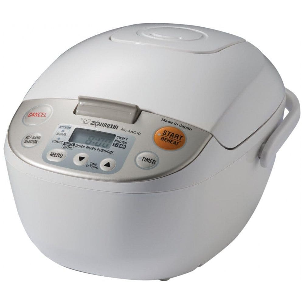 Panela de Arroz Elétrica até 5 Xícaras não Cozidas com Função de Aquecer, 110V 610W Zojirushi NL AAC10, Branca