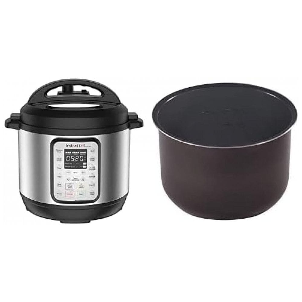 Panela de Pressão Elétrica 9 em 1, 6L com Painel de LED e Panela Revestida de Cerâmica, 110V, Instant Pot, Prata