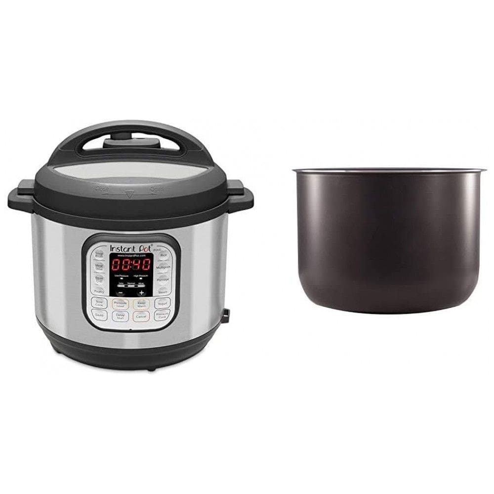 Panela de Pressão Elétrica em Cerâmica 7 em 1, 8L com 14 Predefinições e Painel de LED, 110V 700W, Instant Pot, Prata
