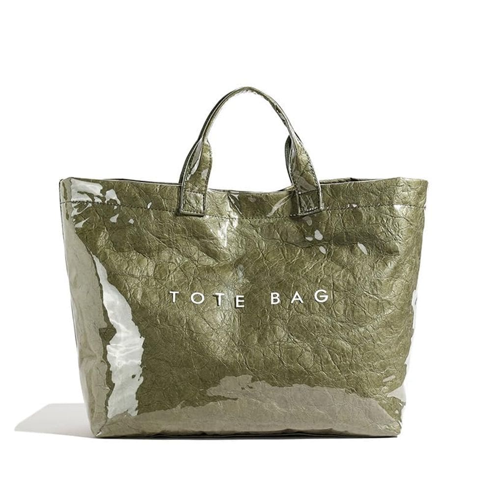 Sacola Lushandy PVC Women Letters Print Kraft Paper