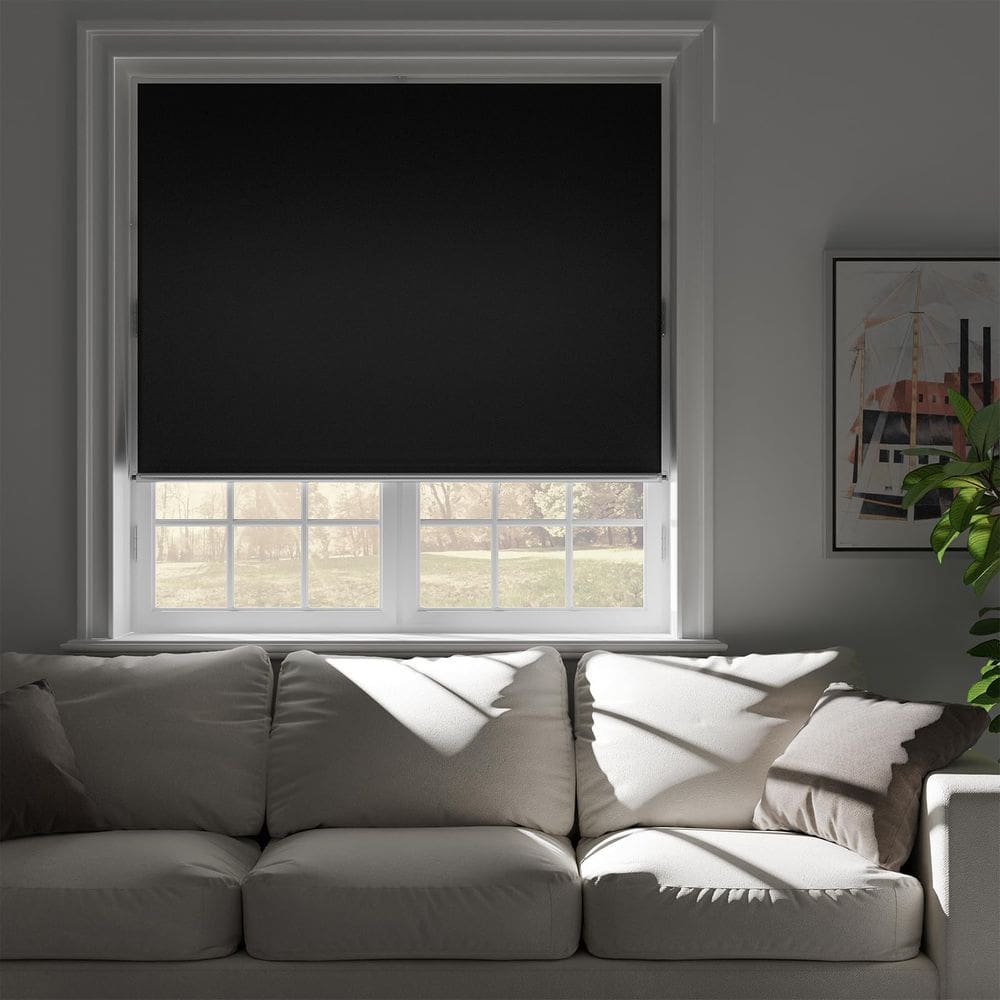 Cortinas Blackout retráteis NIGHTON 53x91cm pretas