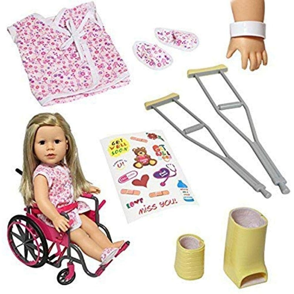 Conjunto de cadeiras de rodas Doll The New York Doll Collection de 18 polegadas