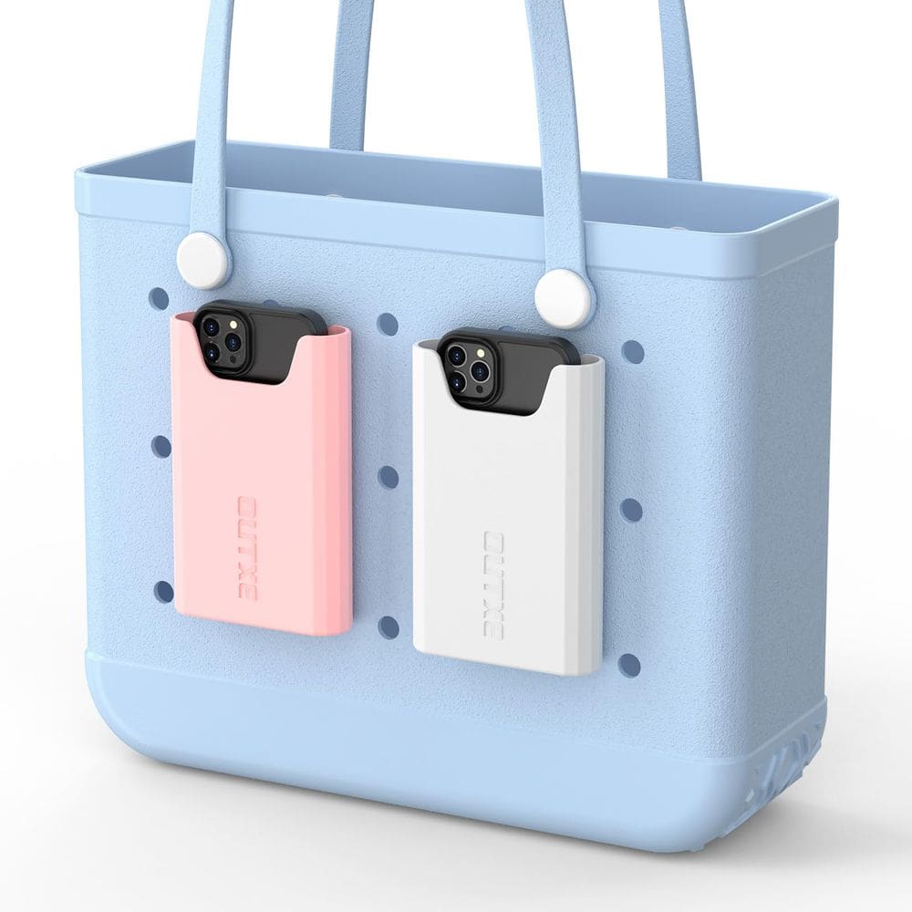 Suporte de telefone para Bogg Bag OUTXE, pacote com 2 unidades, branco e rosa