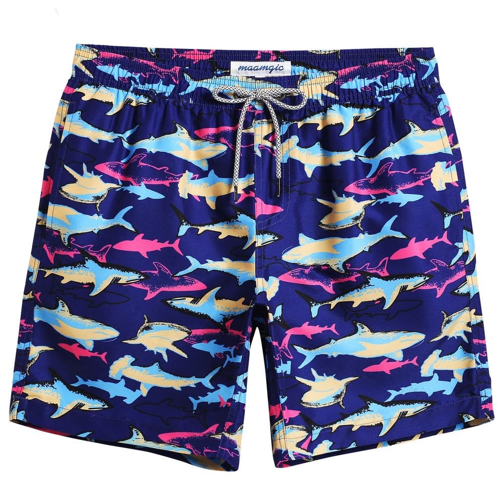 Calções de banho magic Quick Dry Swim Shorts para homens, pequenos