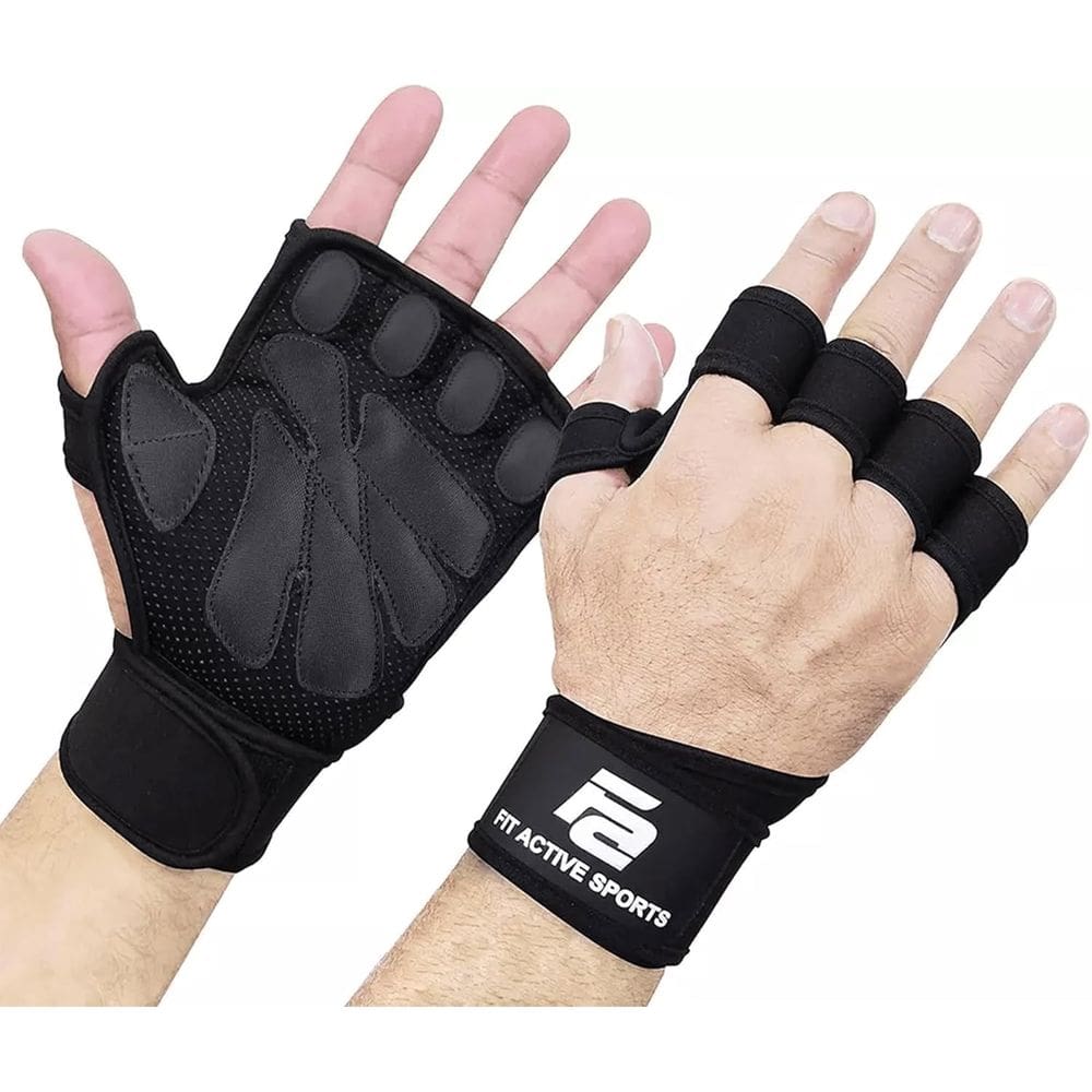 Luvas de treino para levantamento de peso adequadas para esportes ativos com pulseiras