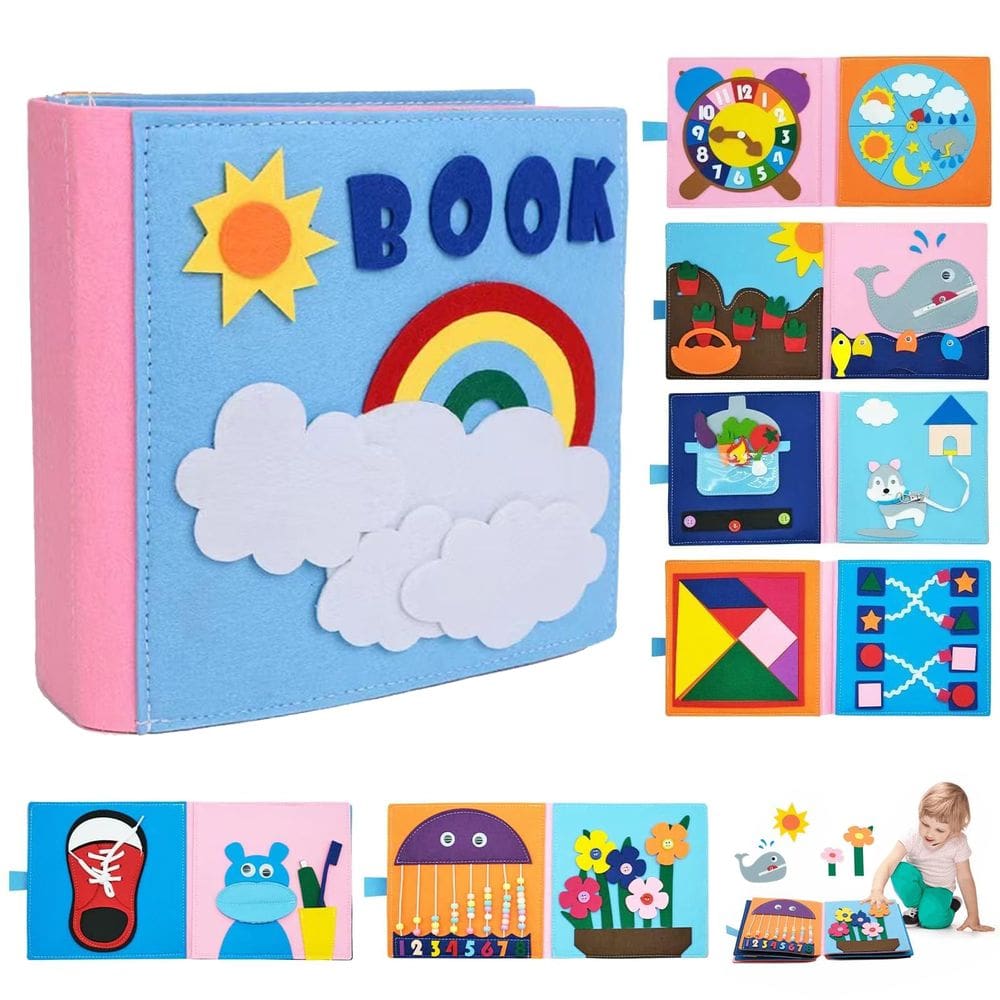 Tema de avião Montessori Toy Cobelae Busy Board para crianças