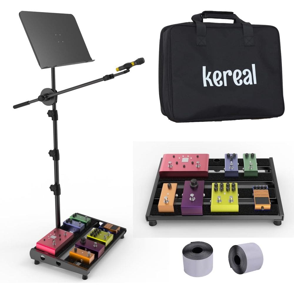 Pedal de guitarra Kereal 40,64 cm x 31,5 cm com bolsa e suporte