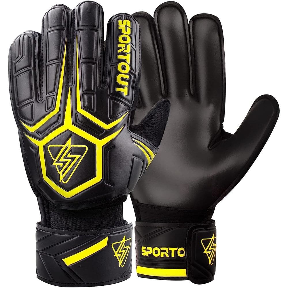 Luvas de goleiro Sportout com proteção de dedos para futebol