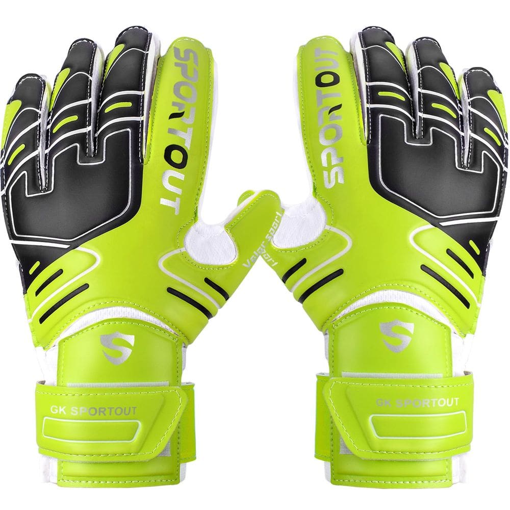 Luvas de goleiro Sportout Youth & Adult Green 2, tamanho 8