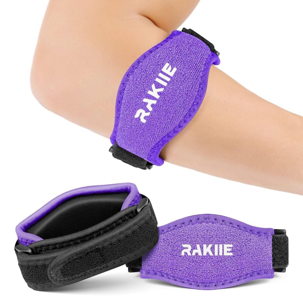 Suporte de cotovelo Rakiie Tennis Golf Elbow Support roxo