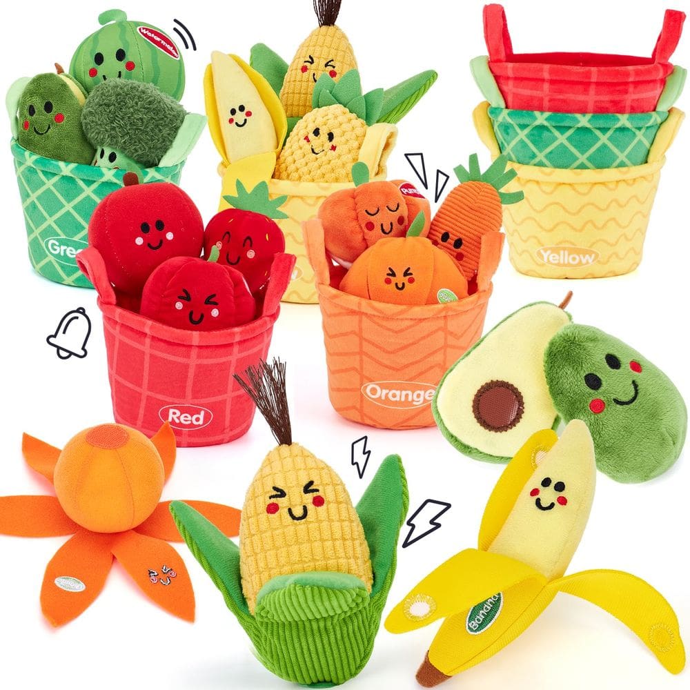 Brinquedos sensoriais hahaland My First Fruit Vegetable 16 PCS 6-12M