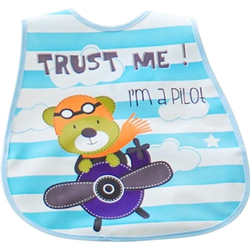 Babador Encanto Para Bebê 45x28cm Urso Azul