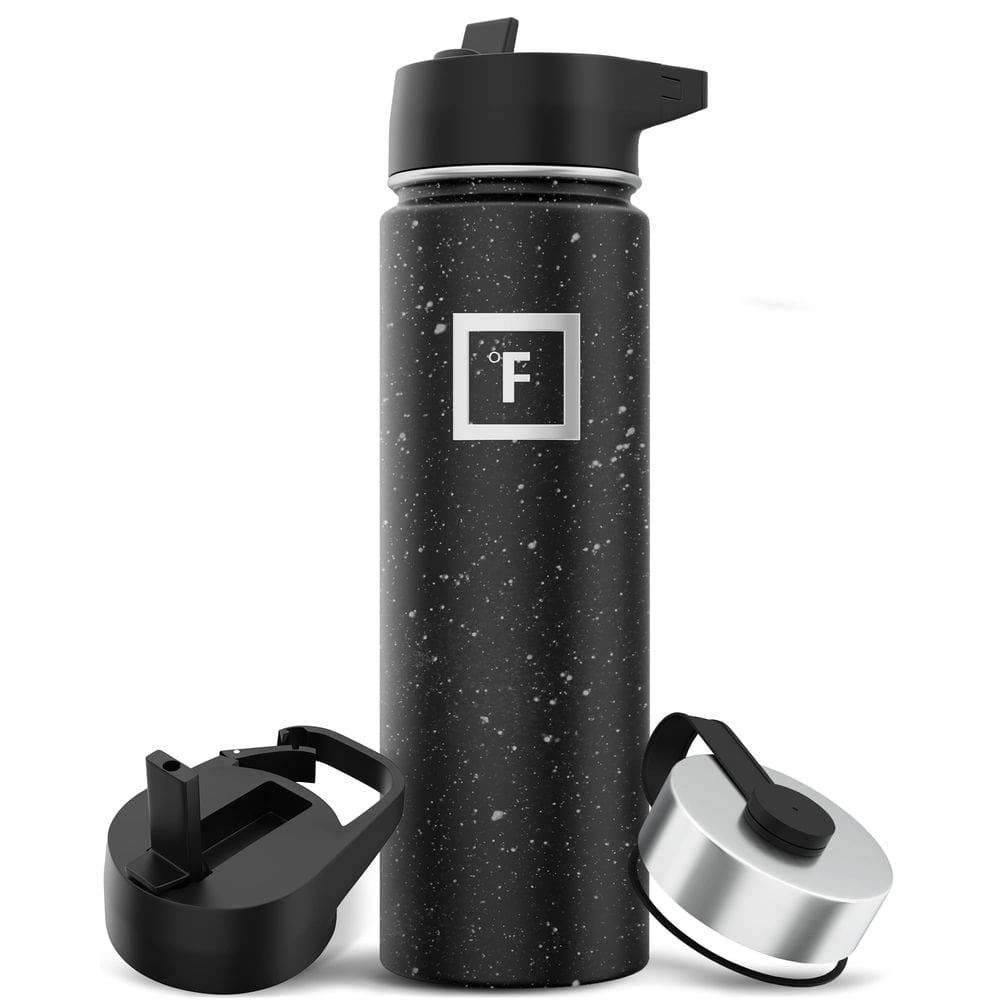 Garrafa de água IRON °FLASK Camping & Hiking 650 ml Black Speckle