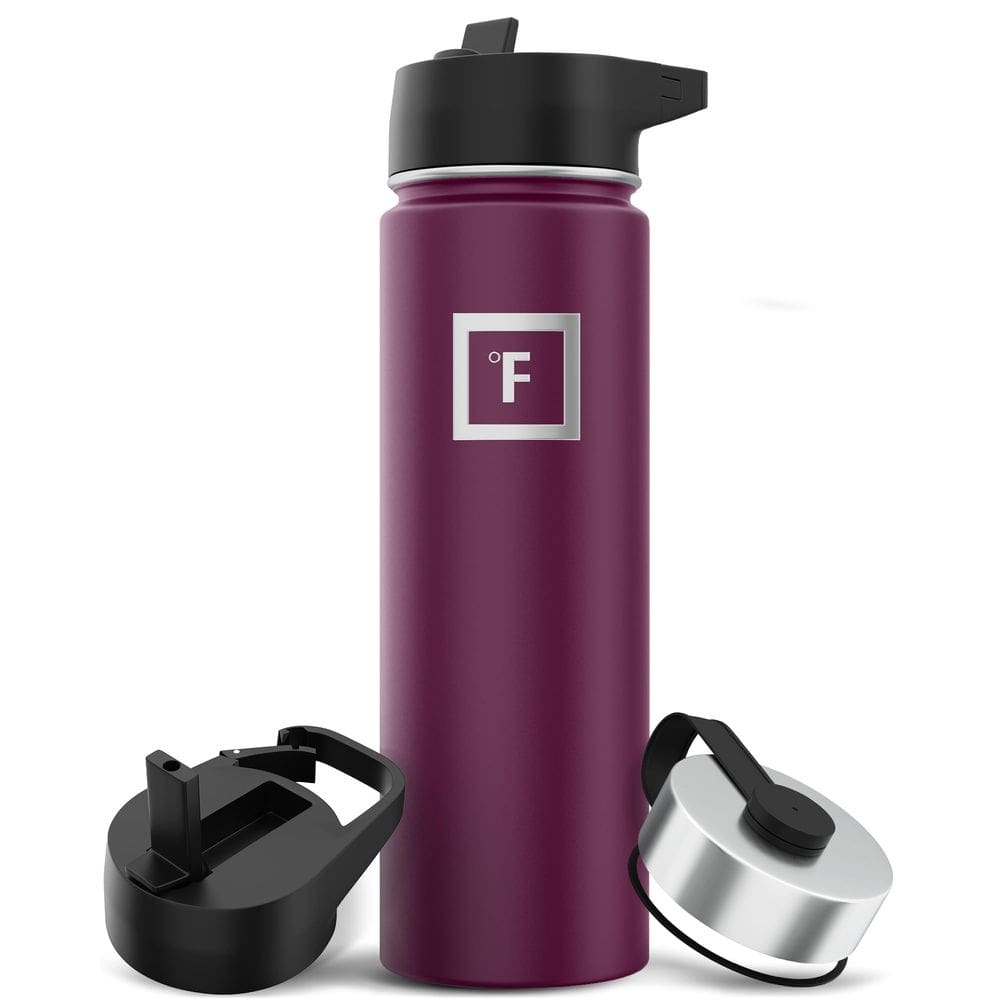 Garrafa de água IRON °FLASK Camping & Hiking 650 ml Burgundy