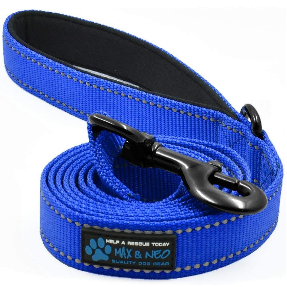 Dog Leash Max e Neo Reflective Nylon Azul 1,8 m