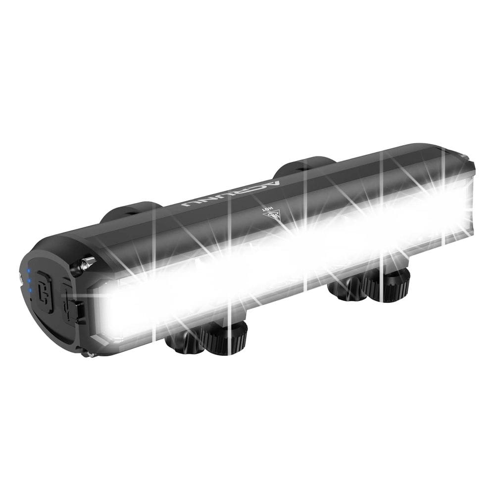 Luz de bicicleta ACRUNU LED Super Bright USB Recarregável 1400LM