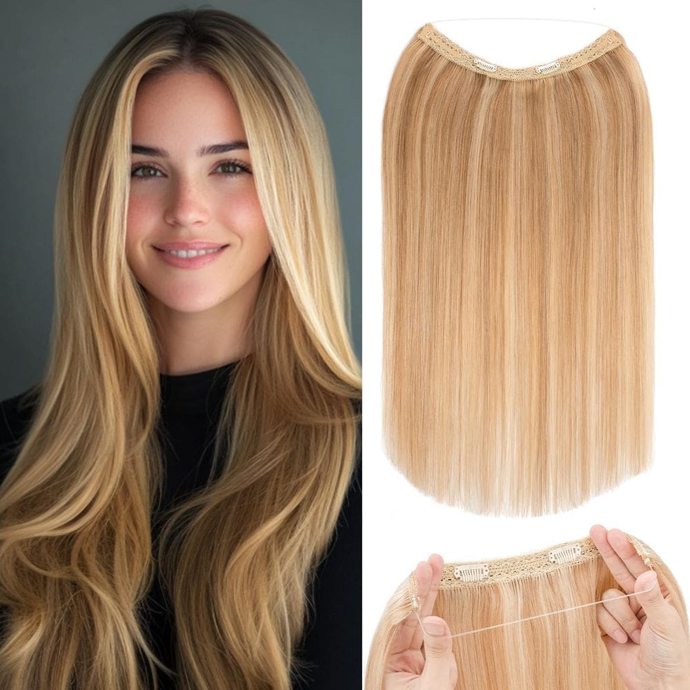 Extensões de cabelo Halo Rich Choices 100% cabelo humano 30 cm