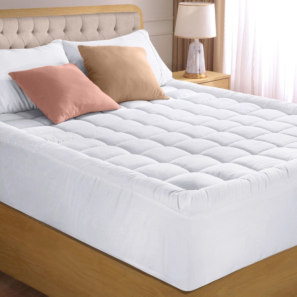 Almofada de colchão Utopia Bedding Twin acolchoada, branca, x6