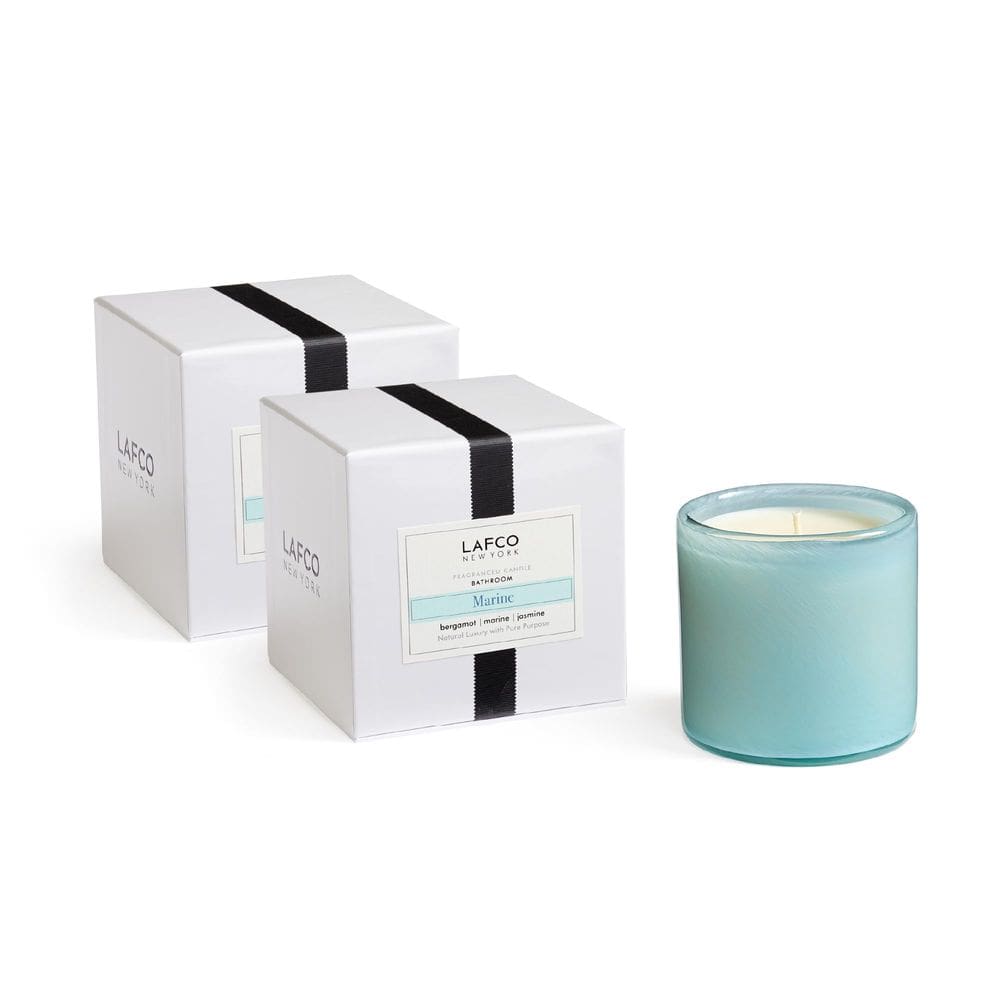 Vela LAFCO New York Marine Scent 460 ml, pacote com 2 unidades, 90 horas de queima