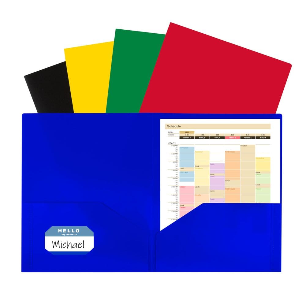 Portfolio C-Line, dois bolsos, tamanho de carta de poliéster pesado