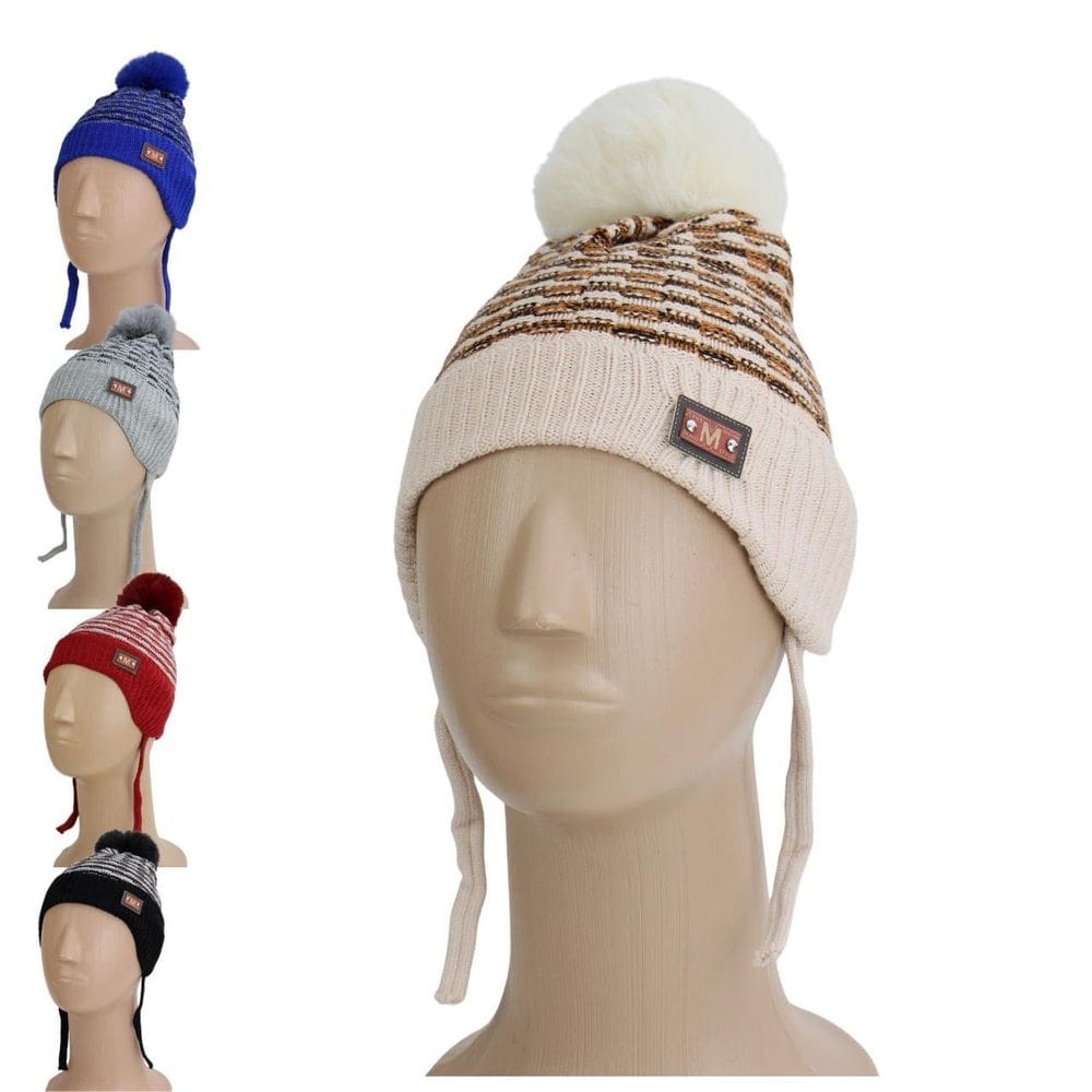 Touca Infantil Poliéster Peruana Pompom Color - Tudo em Caixa