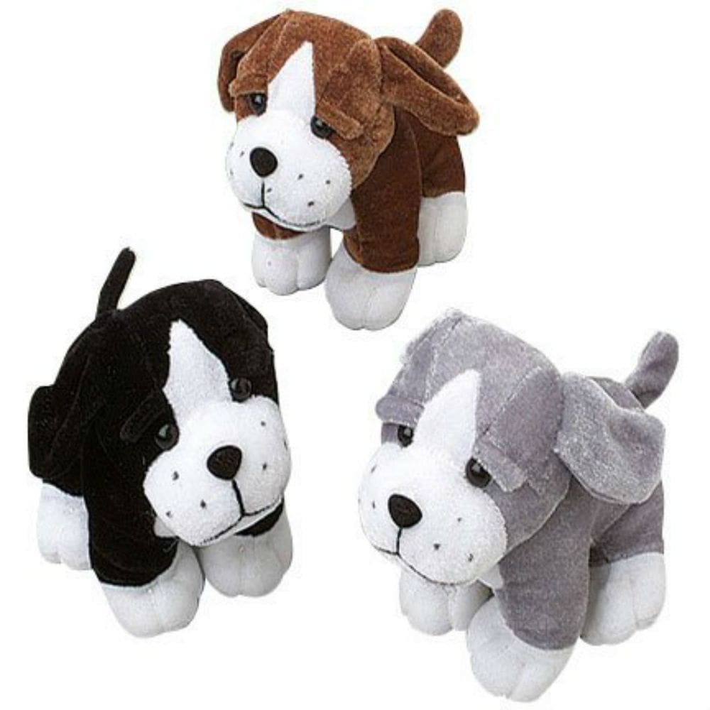 Pelúcia de pelúcia U.S. Toy Sitting Puppy Dog, 5 polegadas, 12 unidades
