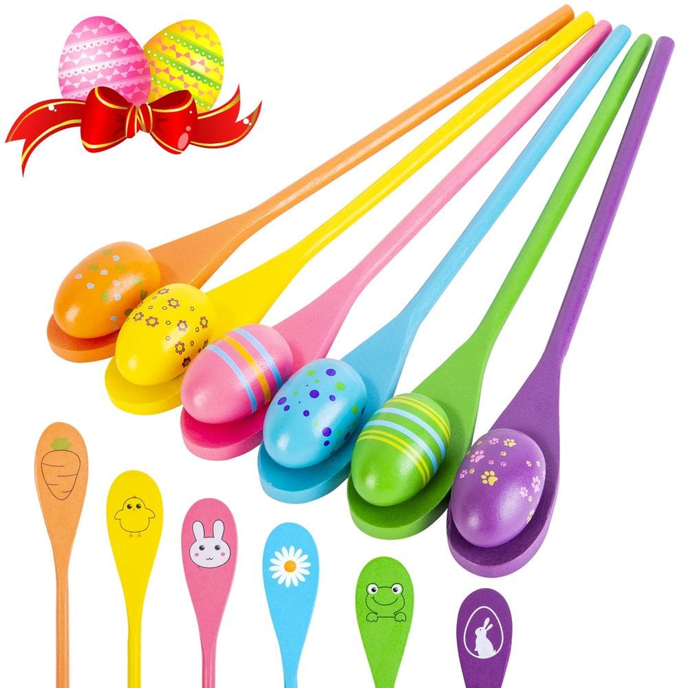 Conjunto de jogos Easter Egg and Spoon Race para 6 jogadores para crianças