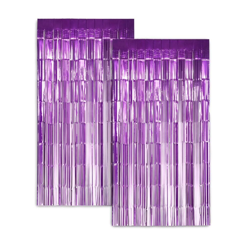 Cortina de alumínio Pano de fundo Zink Purple 1m x 2m para decoração de festa