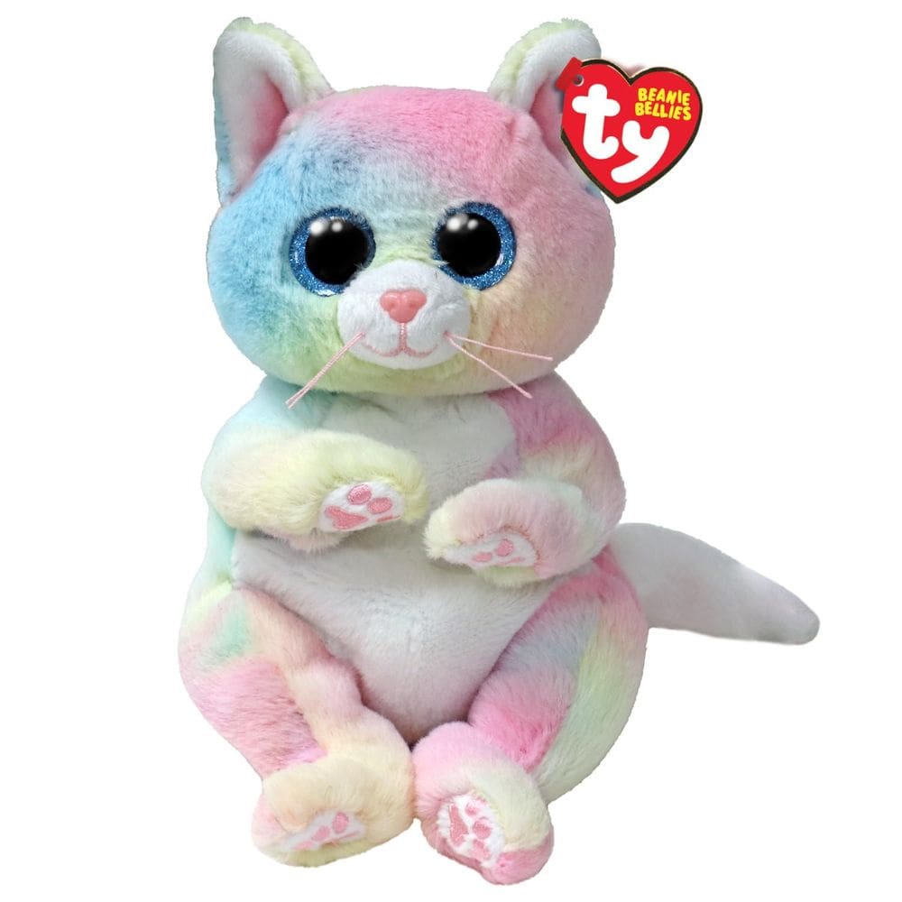 Brinquedo de pelúcia Ty Beanie Bellies Jenny The Kitten 20 cm com glitter