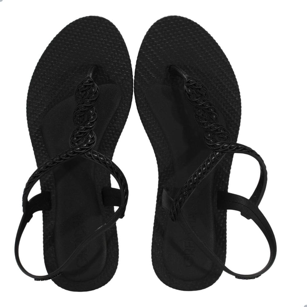 Sandália Rasteira Grendha  Elegant Preto