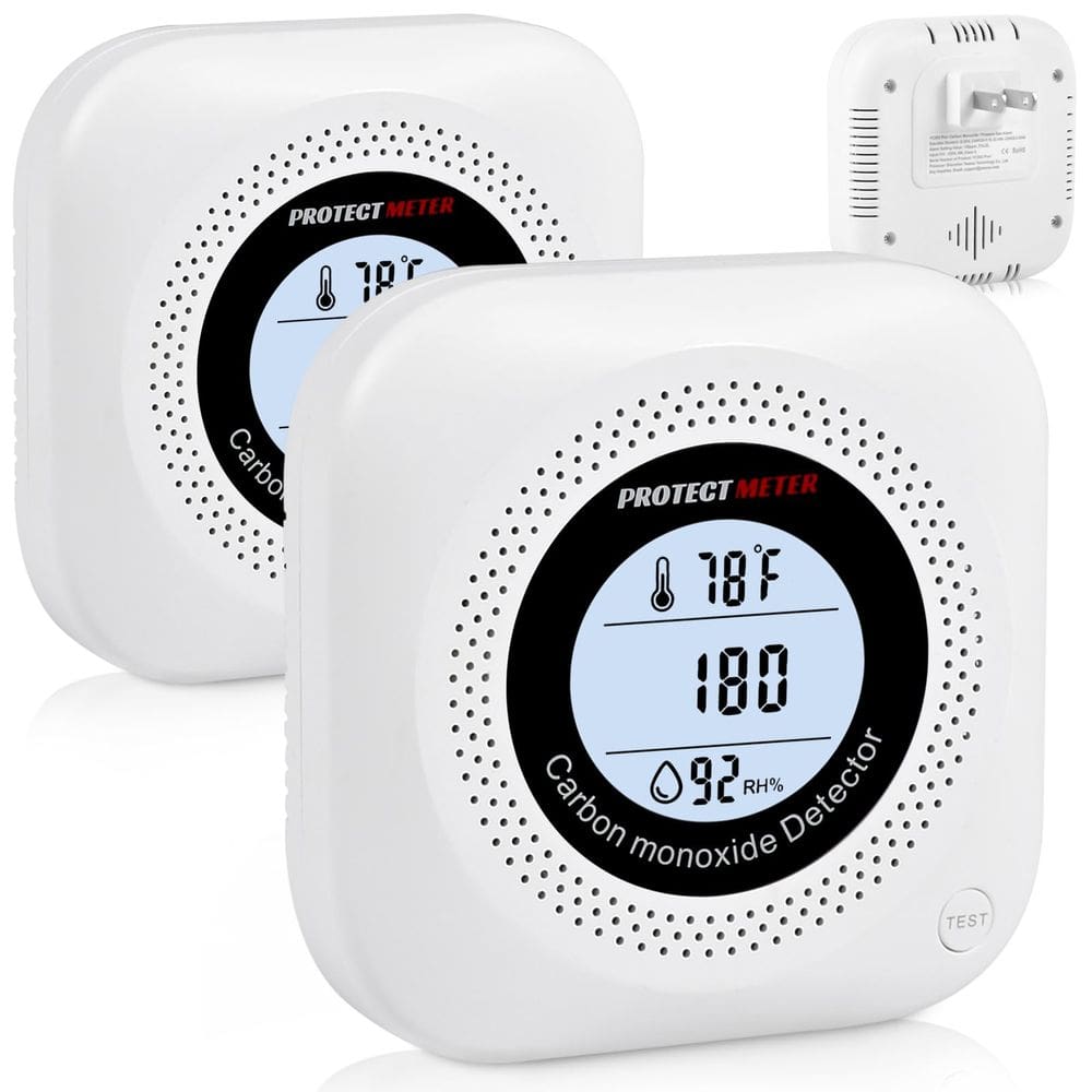 Detectores de monóxido de carbono PROTECTMETER, pacote com 2 monitores