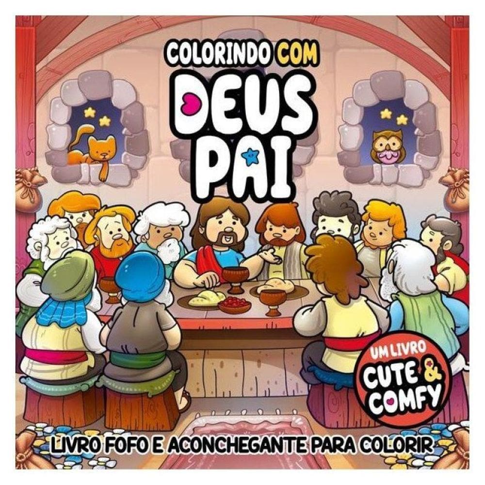 Colorindo Com Deus Pai - Um Livro Cute & Comfy - Livro De Colorir Adulto