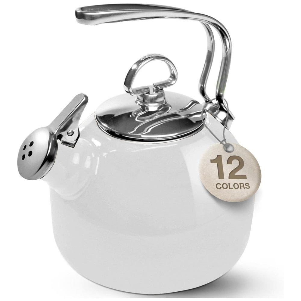 Chaleira de Chá 1.8L com Apito, Aço Inoxidável, Branca, CHANTAL 37 18S WT, Branco