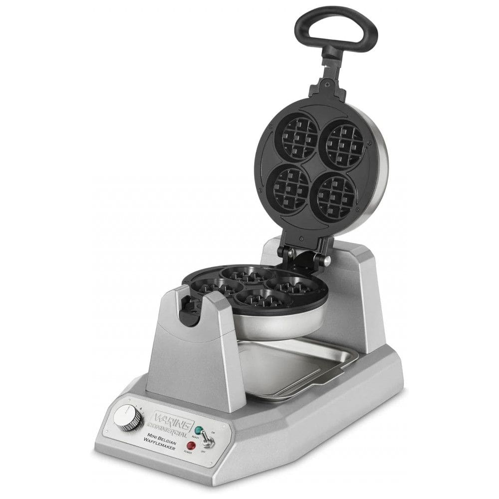 Mini Máquina de Waffle Rotativa Aço Inoxidável, 1200W, 110v, WARING WMB400X, Prateado